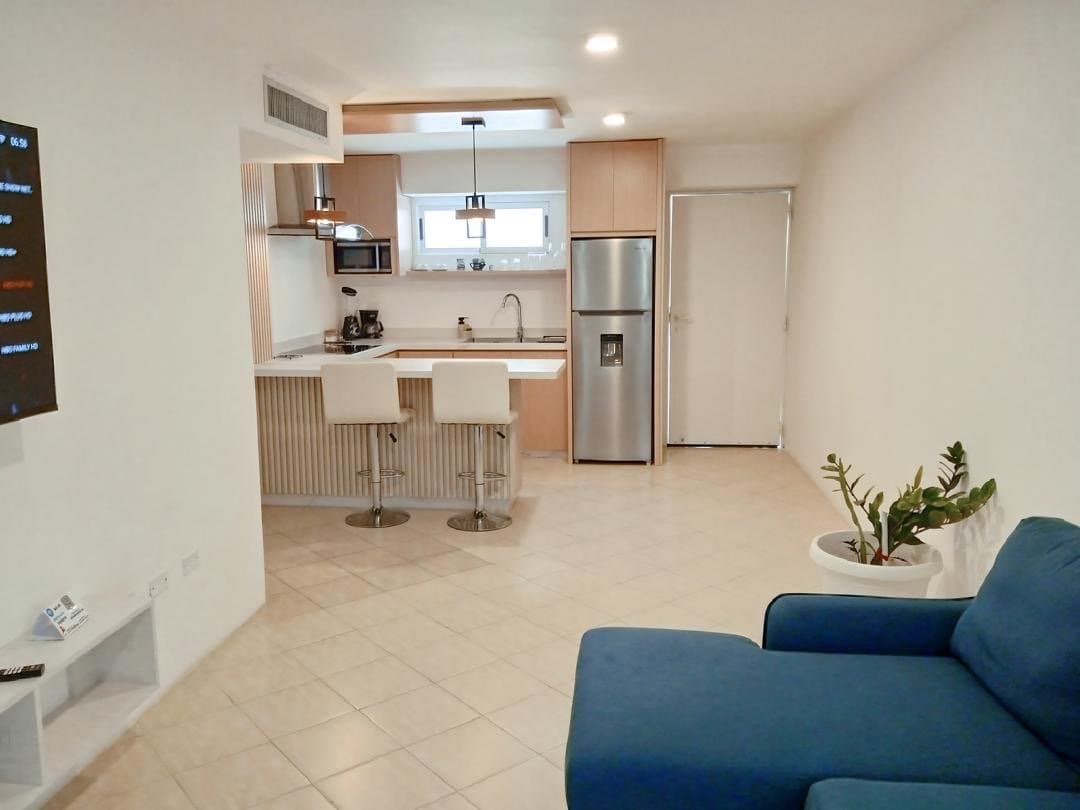 Sala y cocina del apartamento Atlantic